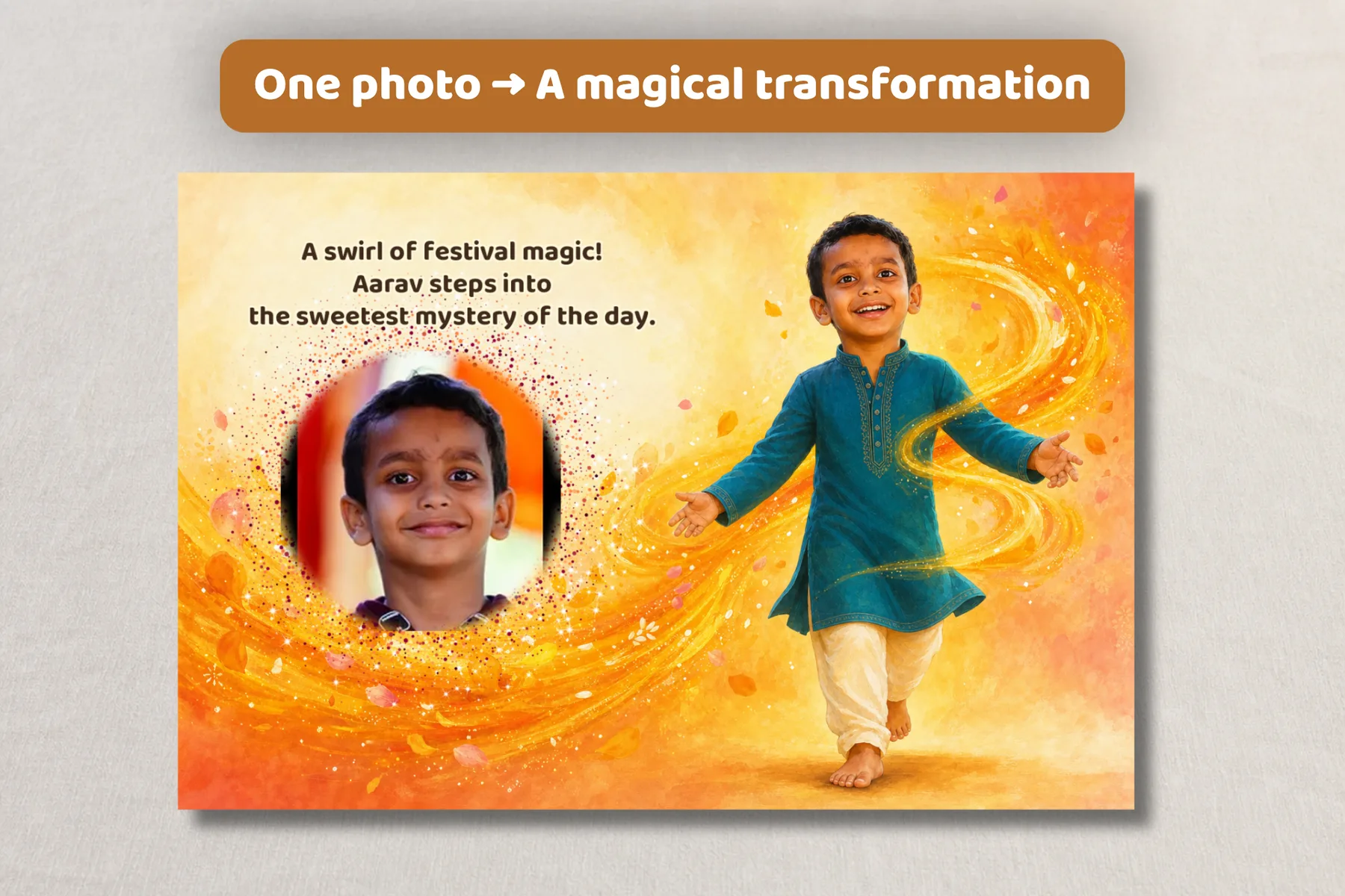 One photo creates a magical transformation for Aarav