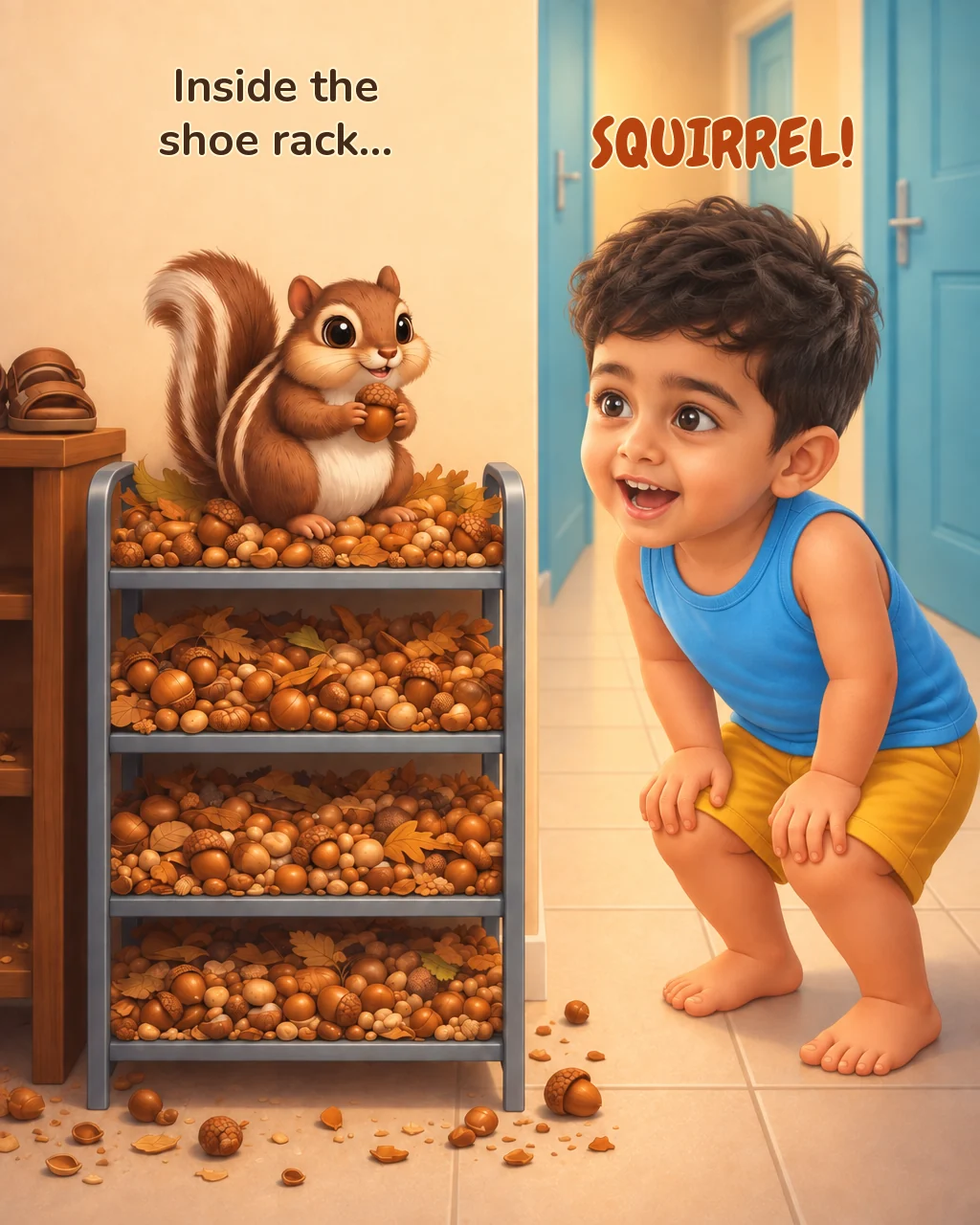 Not There!: A squirrel in the shoes