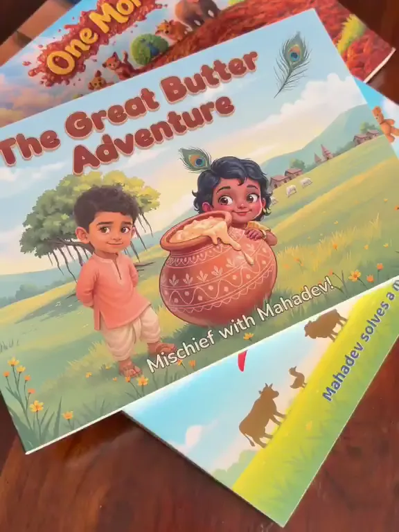 Three printed personalized Your Mitra hardcover books